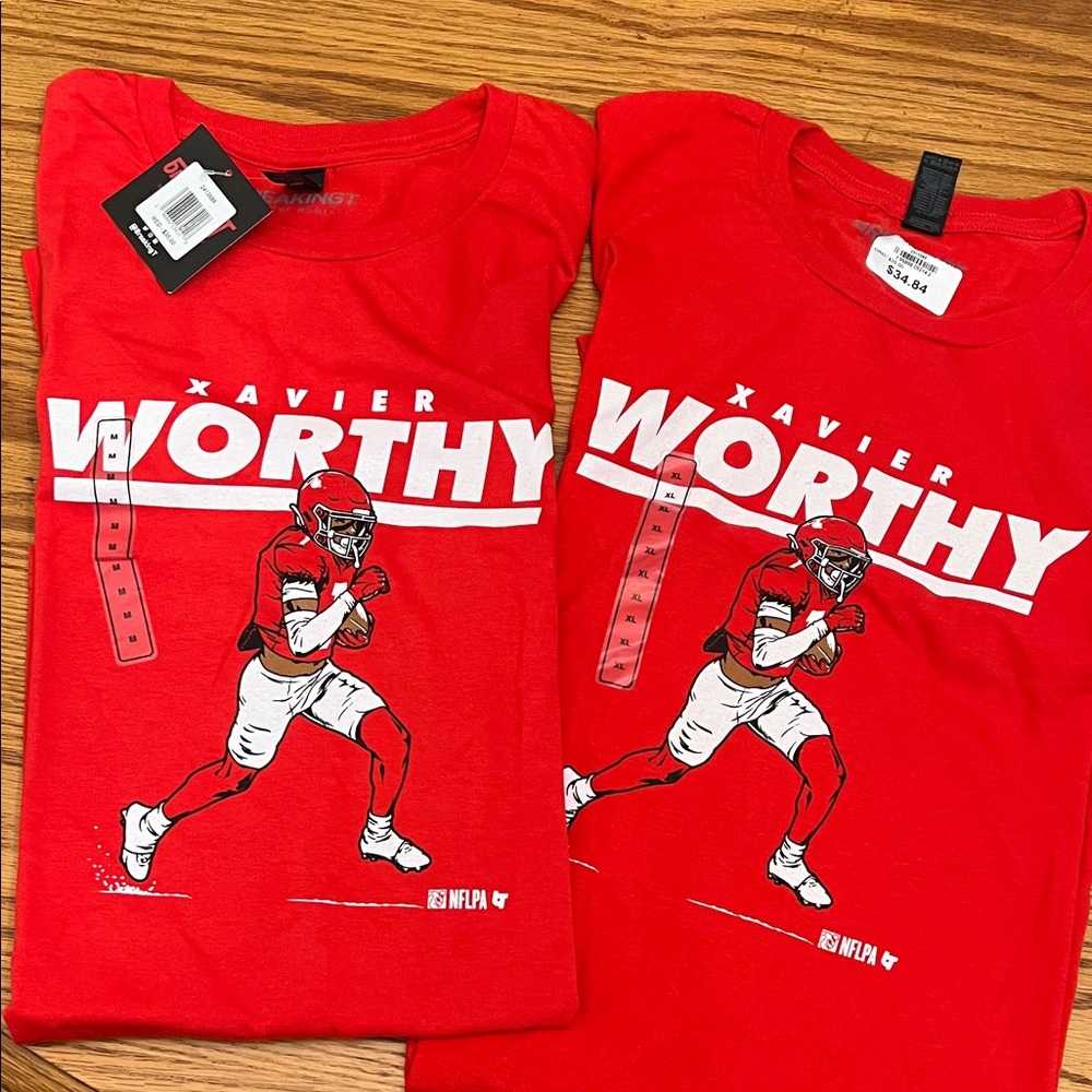 NWT Breakingt Xavier Worthy Graphic T-Shirt